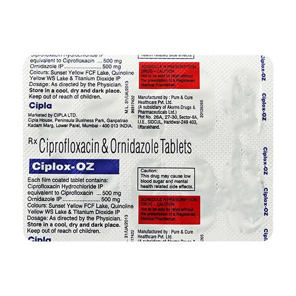 Ciplox OZ Tablet 10'S