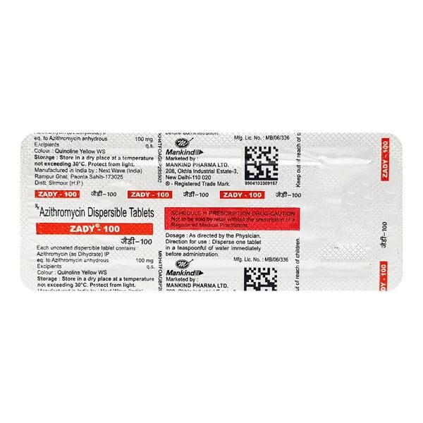 Zady 100mg Tablet 3'S