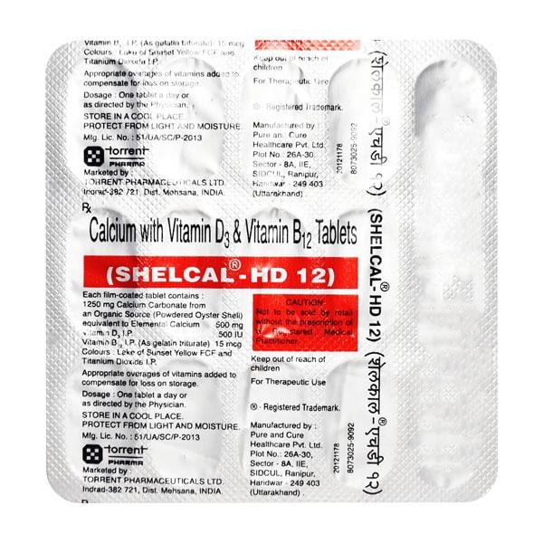 Shelcal HD 12 Tablet 15'S