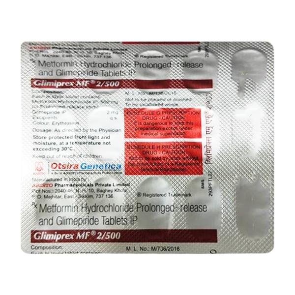 GLIMIPREX MF 2/500 Tablet 15's