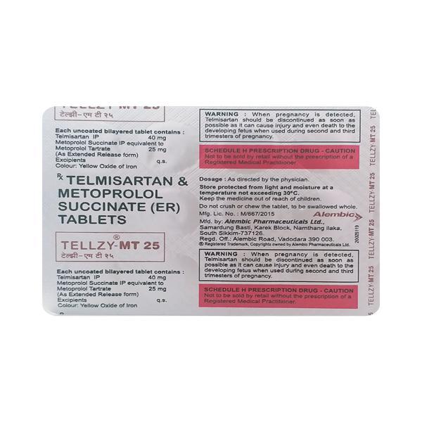 Tellzy MT 25mg Tablet 15'S
