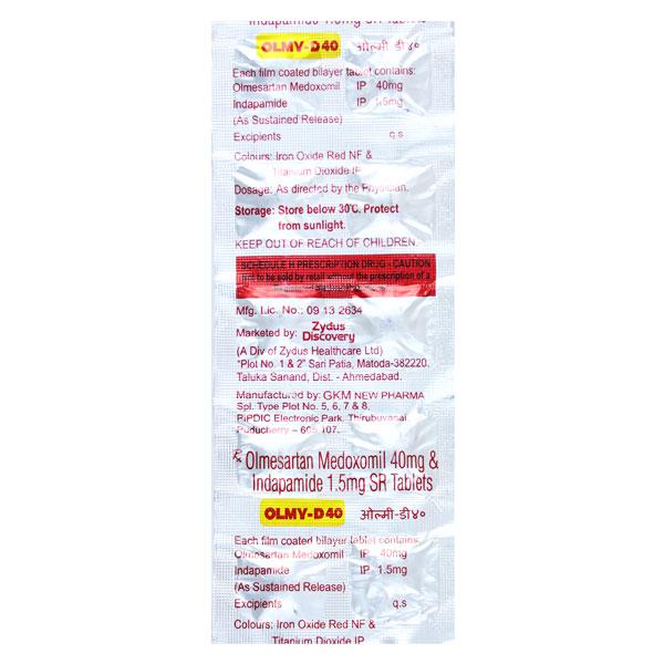 Olmy D 40mg Tablet 10'S