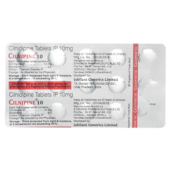 CILNIPINE 10 Tablet 15's