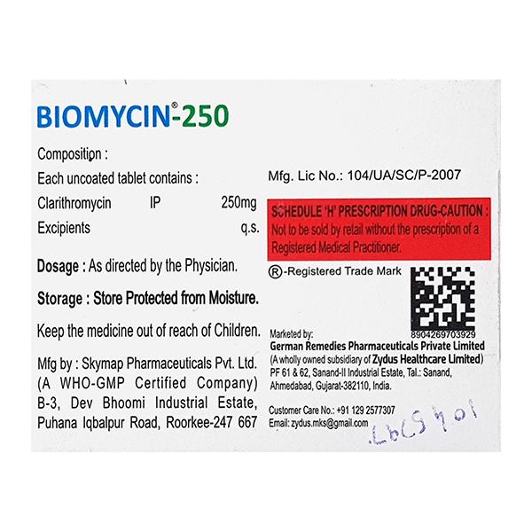 BIOMYCIN 250 Tablet 4's