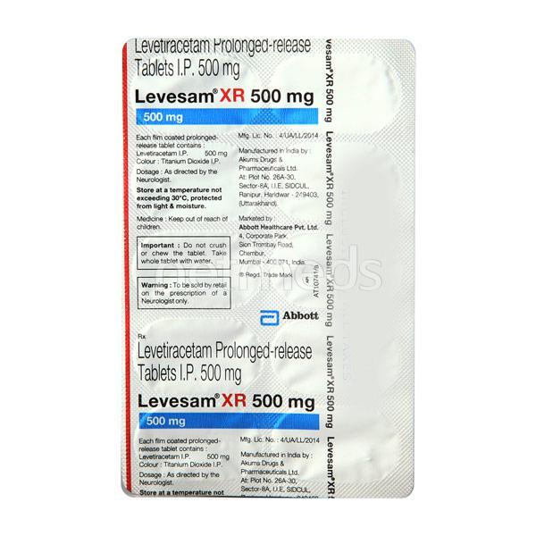 Levesam XR 500mg Tablet 10'S