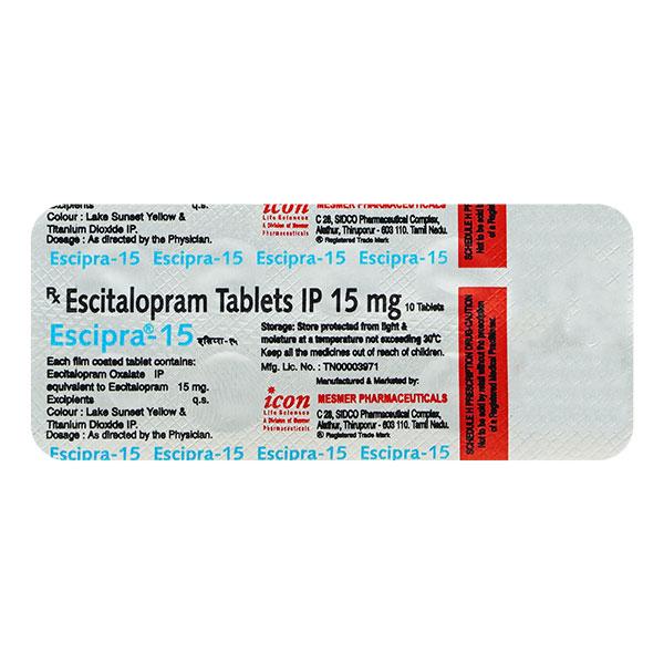 Escipra 15mg Tablet 10'S