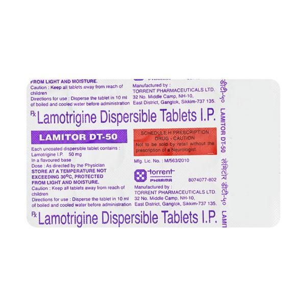 LAMITOR DT 50mg Tablet 15's