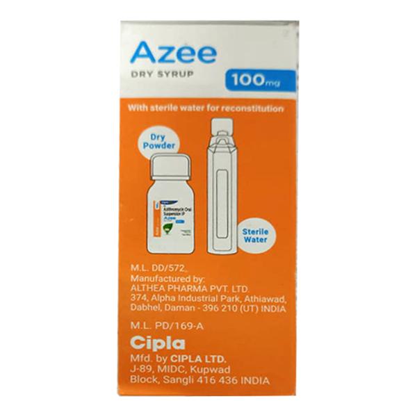 Azee 100mg Peppermint Flavour Dry Syrup 15ml