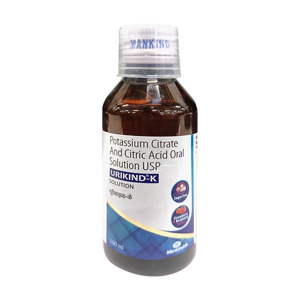 URIKIND K SUGAR FREE STRAWBERRY&RASPBERRY FLAVOUR Oral Solution 100ml