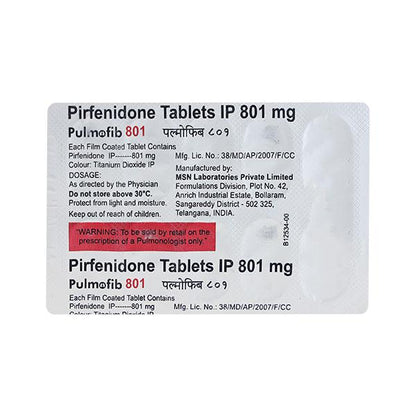 PULMOFIB 801mg Tablet 10's