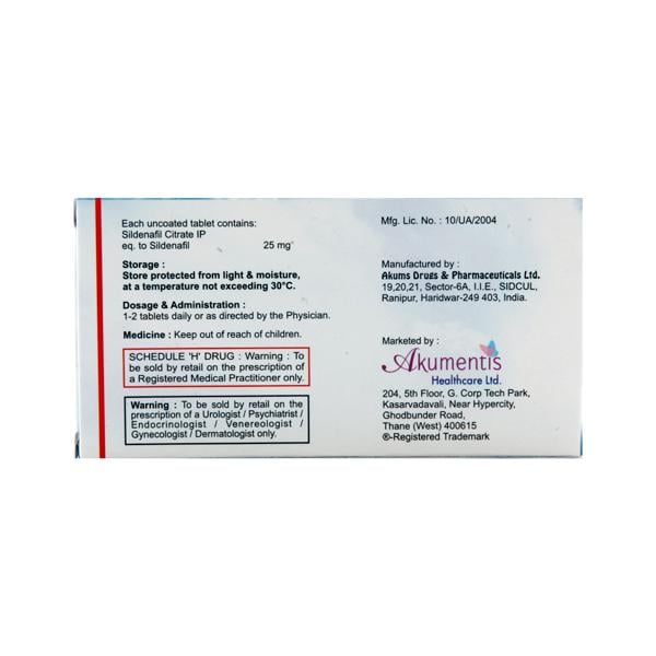 Alivher 25mg Tablet 10'S