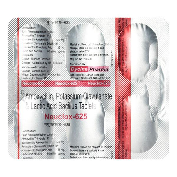 NEUCLOX 625 Tablet 6's