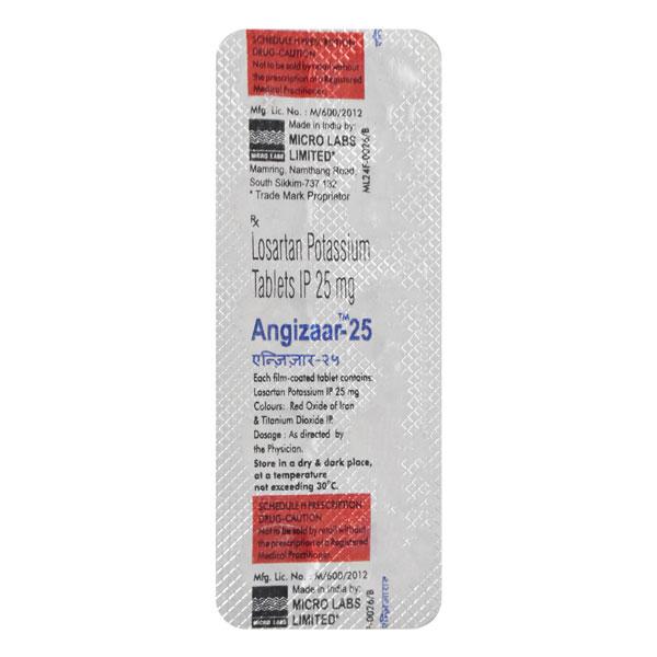 Angizaar 25mg Tablet 10'S