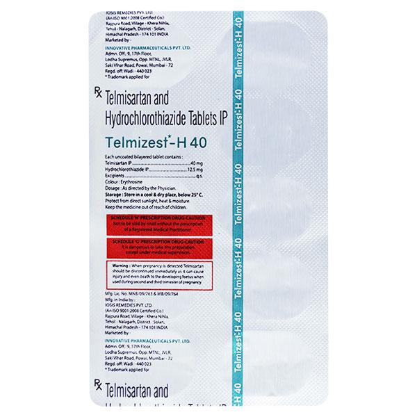 TELMIZEST H 40 Tablet 10's