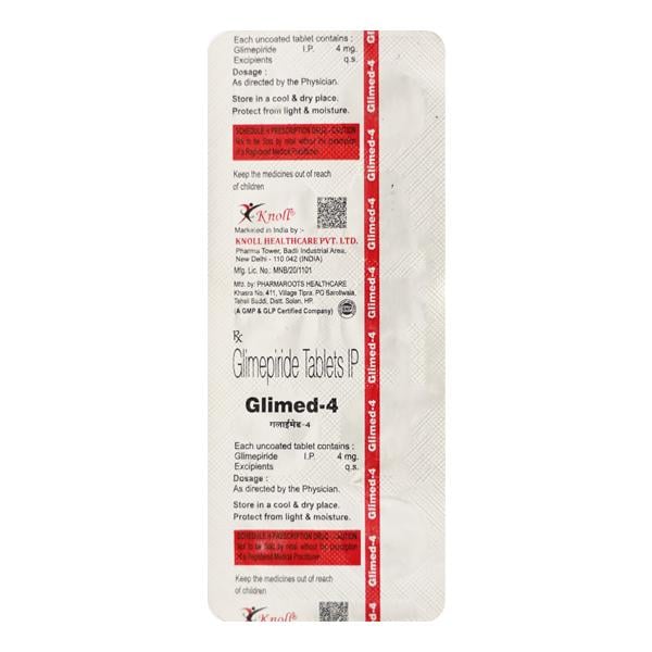 GLIMED 4mg Tablet 10's