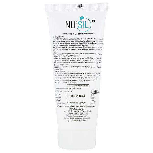 NU SIL Face Wash 50ml