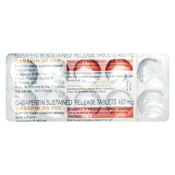 Gabapin SR 450mg Tablet 10'S