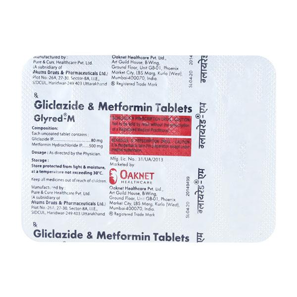 Glyred M Tablet 10'S