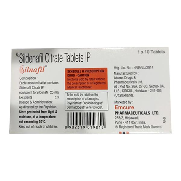 Silnafil 25mg Tablet 10's
