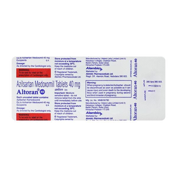 Altoran 40mg Tablet 10'S