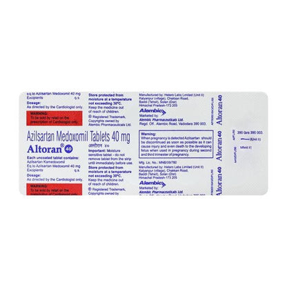 Altoran 40mg Tablet 10'S