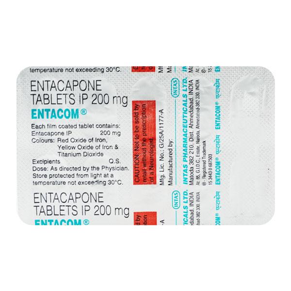 Entacom 200mg Tablet 10'S