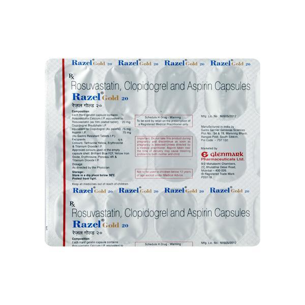 Razel Gold 20mg Capsule 15'S