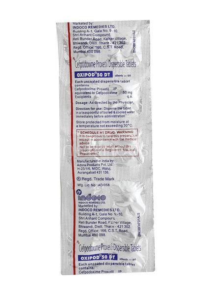 Oxipod DT 50mg Tablet 10'S