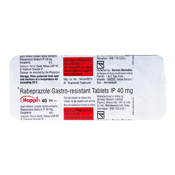Happi 40mg Tablet 10'S