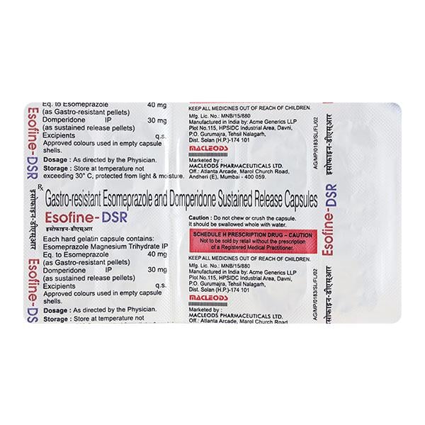 Esofine DSR 30/40mg Capsule 10'S