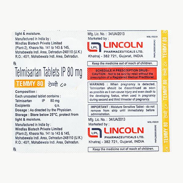 Temmy 80mg Tablet 10'S