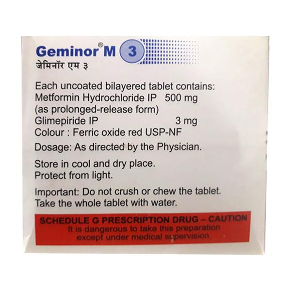 GEMINOR M 3 Tablet 15's