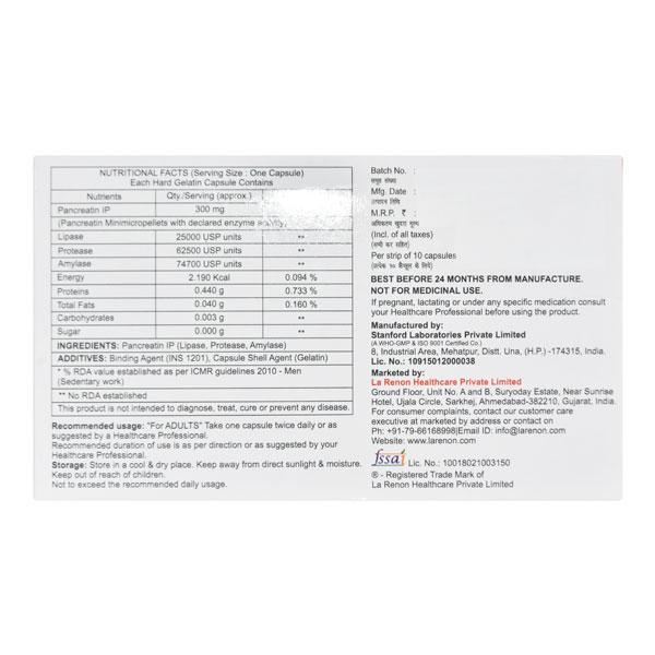 Pancrehenz 25000 Capsule 10'S