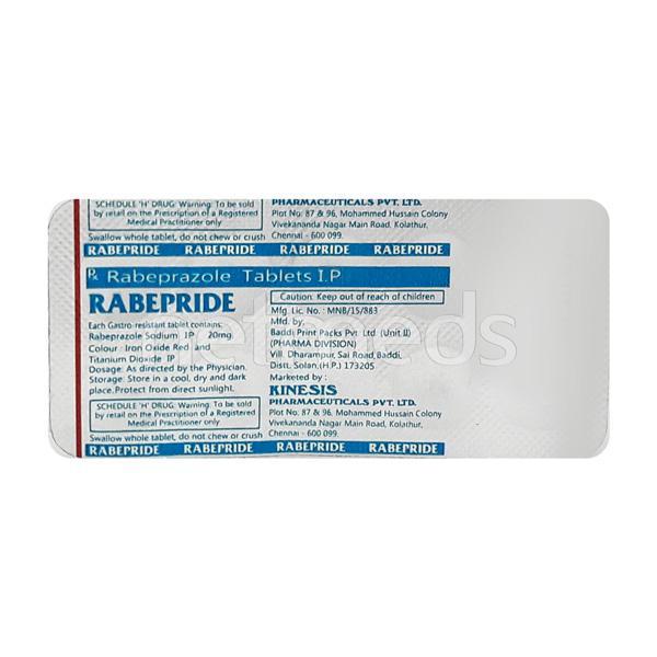 Rabepride 20mg Tablet 10'S