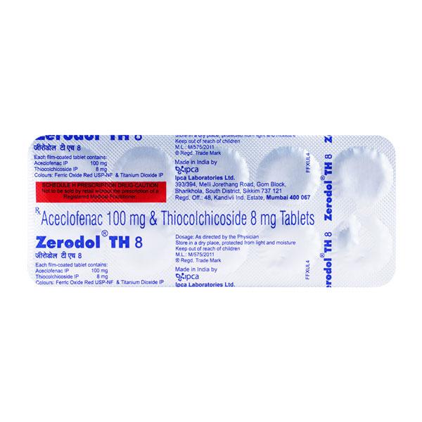 Zerodol TH 8mg Tablet 10'S