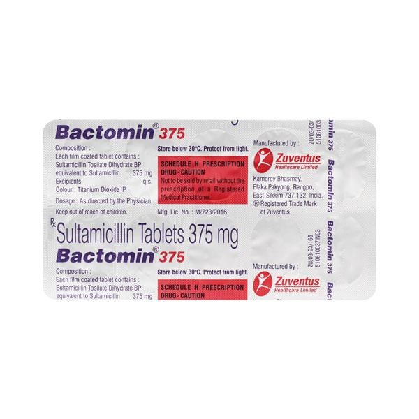 Bactomin 375mg Tablet 10'S