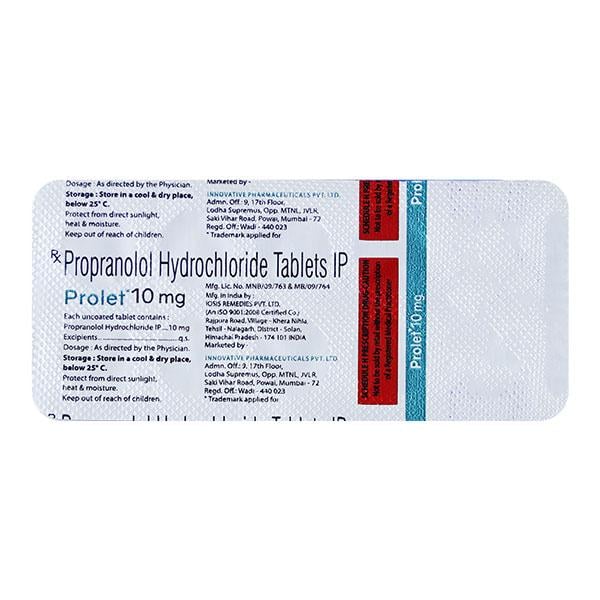 Prolet 75 PROLET 10mg Tablet 10's - Global Surgicals