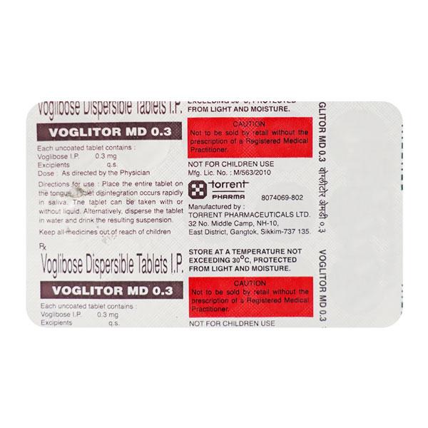 VOGLITOR MD 0.3mg Tablet 15's