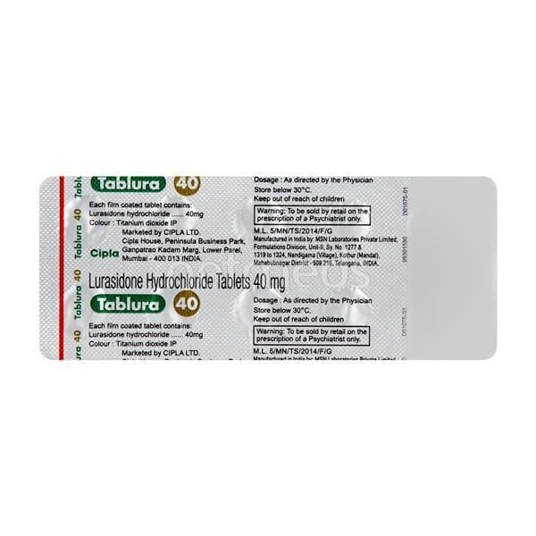 Tablura 40mg Tablet 10'S