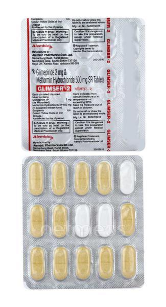 Glimser 2mg Tablet 15'S