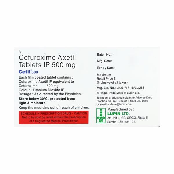 Cetil 500mg Tablet 10'S