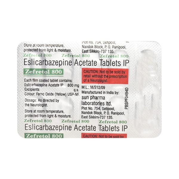 Zefretol 800mg Tablet 10'S
