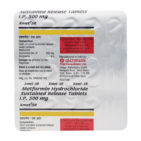 Xmet SR 500mg Tablet 15'S