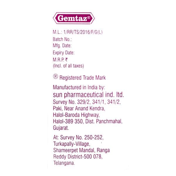 Gemtaz 1gm Injection 1's