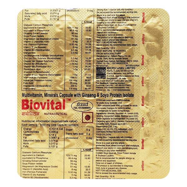 Biovital Capsule 15'S