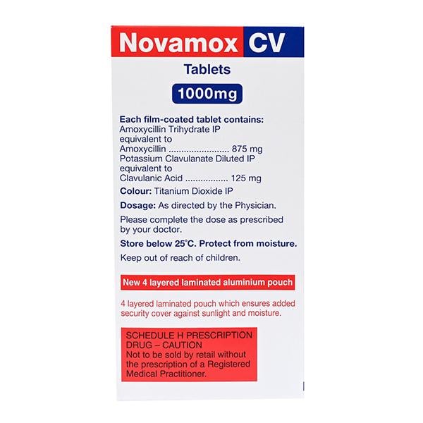 NOVAMOX CV 1gm Tablet 10's