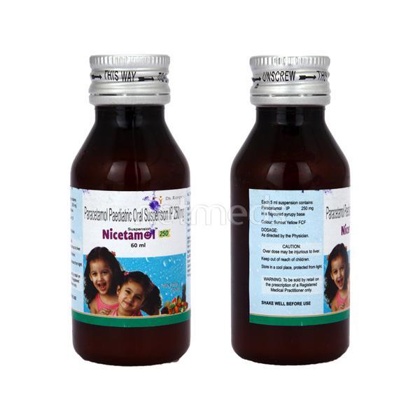 Nicetamol 250mg Suspension 60ml