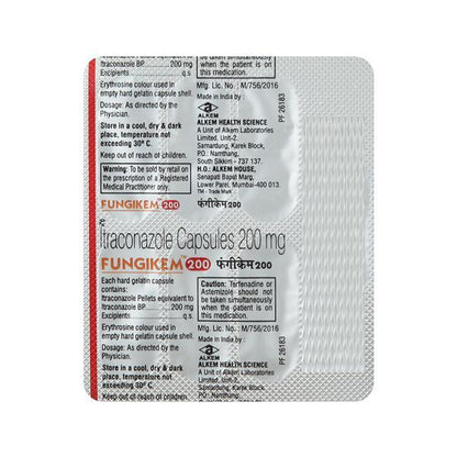 Fungikem 200mg Capsule 7'S