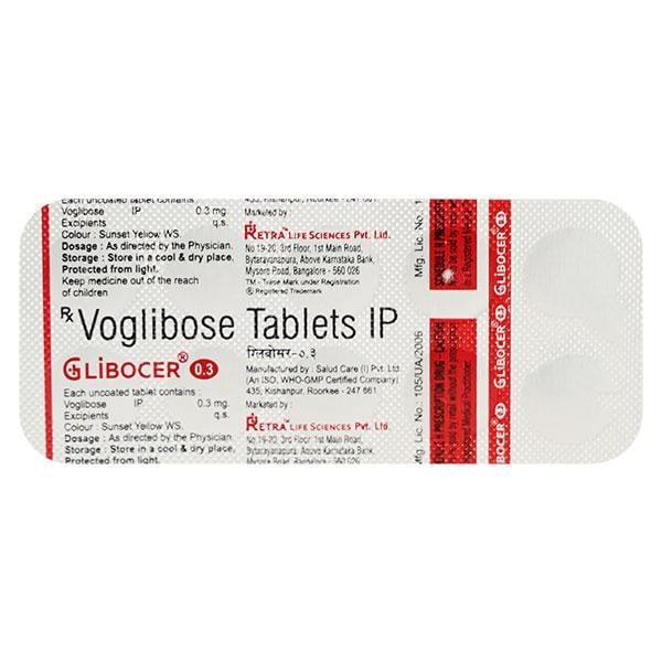 GLIBOCER 0.3 Tablet 10's