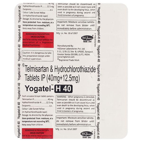 YOGATEL H 40mg Tablet 15's